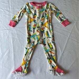 Rosie Pope Parrot Footie Sleeper Pajamas Size 18 months
